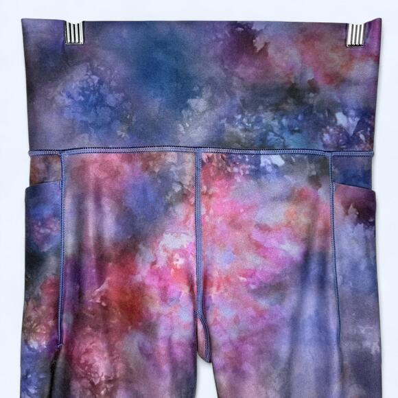 Athleta Salutation Stash Pocket II Capri leggings - Size S / ST - Cosmic Tie Dye - Picture 2 of 8
